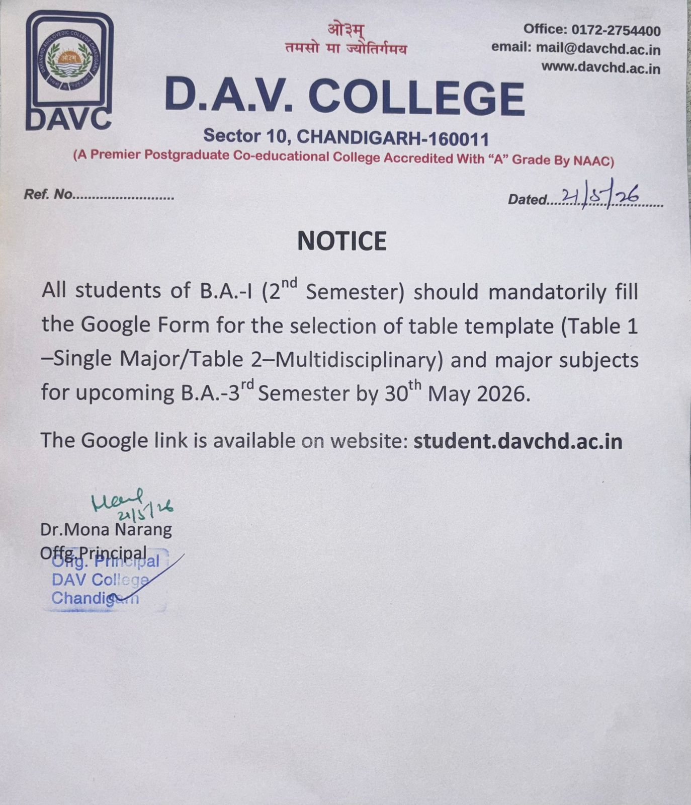 Notice 1